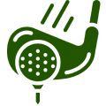 Here are a few options for an alt tag, all under 8 words: * **Golf club hitting ball** * **Golf club in action** * **Green golf club tee shot** I recommend "**Golf club hitting ball**" as it's concise and accurately describes the image.